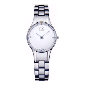 Calvin Klein Simplicity White Dial Silver Steel Strap Watch for Women - K4323101 Authentic Buy Shop Now