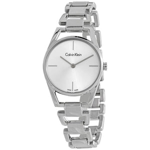Calvin Klein Dainty Silver Dial Silver Steel Strap Watch for Women - K7L23146 Authentic Buy Shop Now