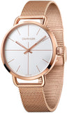 Calvin Klein Even White Dial Rose Gold Mesh Bracelet Watch for Women - K7B21626 Authentic Buy Shop Now