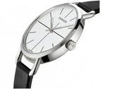 Calvin Klein Evan White Dial Black Leather Strap Watch for Women - K7B231CY Authentic Buy Shop Now