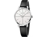 Calvin Klein Evan White Dial Black Leather Strap Watch for Women - K7B231CY Authentic Buy Shop Now