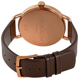 Calvin Klein Even Grey Dial Brown Leather Strap Watch for Women - K7B216G3 Authentic Buy Shop Now