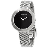 Calvin Klein Firm Black Dial Silver Mesh Bracelet Watch for Women - K3N23121 Authentic Buy Shop Now