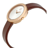 Calvin Klein Firm White Dial Brown Leather Strap Watch for Women - K3N236G6 Authentic Buy Shop Now