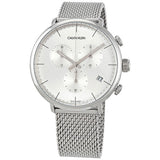 Calvin Klein High Noon Silver Dial Silver Mesh Bracelet Watch for Men - K8M27126 Authentic Buy Shop Now