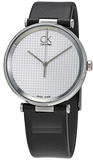 Calvin Klein Sight Silver Dial Black Leather Strap Watch for Men - K1S21120 Authentic Buy Shop Now