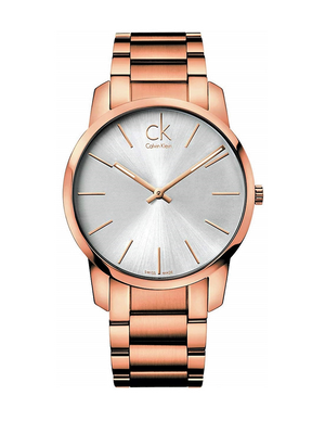 Calvin Klein City White Dial Rose Gold Steel Strap Watch for Men - K2G21646 Authentic Buy Shop Now