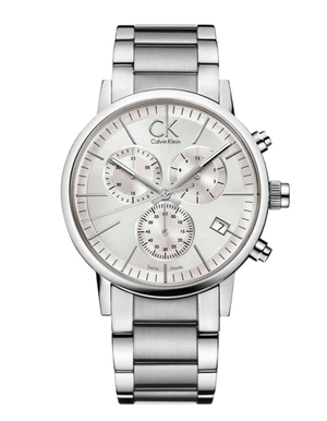 Calvin Klein City White Dial Silver Steel Strap Watch for Men - K2G27146 Authentic Buy Shop Now