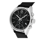 Calvin Klein Masculine Chronograph Black Dial Black Leather Strap Watch for Men - K2H27102 Authentic Buy Shop Now