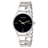 Calvin Klein Stately Black Dial Silver Steel Strap Watch for Women - K3G23121 Authentic Buy Shop Now