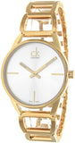 Calvin Klein Stately Silver Dial Gold Steel Strap Watch for Women - K3G23526 Authentic Buy Shop Now