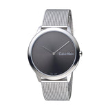 Calvin Klein Minimal Grey Dial Silver Mesh Bracelet Watch for Men - K3M211Y3 Authentic Buy Shop Now