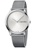 Calvin Klein Minimal Silver Dial Silver Mesh Bracelet Watch for Men - K3M211Y6 Authentic Buy Shop Now