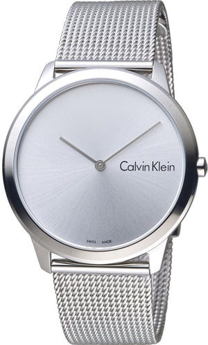 Calvin Klein Minimal Silver Dial Silver Mesh Bracelet Watch for Men - K3M211Y6 Authentic Buy Shop Now