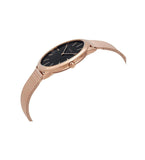 Calvin Klein Minimal Black Dial Rose Gold Mesh Bracelet Watch for Men - K3M2162Y Authentic Buy Shop Now