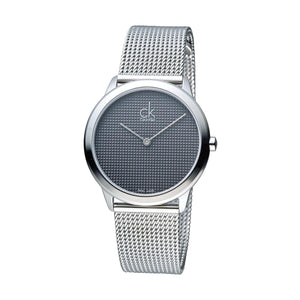 Calvin Klein Minimalist Black Dial Silver Mesh Bracelet Watch for Men - K3M2112X Authentic Buy Shop Now