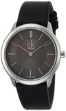 Calvin Klein Minimal Grey Dial Black Leather Strap Watch for Men - K3M221C4 Authentic Buy Shop Now