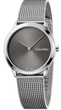Calvin Klein Minimal Grey Dial Silver Mesh Bracelet Watch for Men - K3M22124 Authentic Buy Shop Now