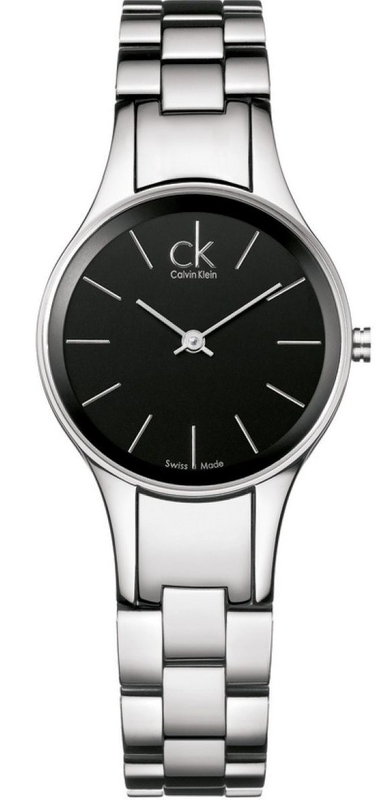 Calvin Klein Simplicity Black Dial Silver Steel Strap Watch for Women - K4323130 Authentic Buy Shop Now