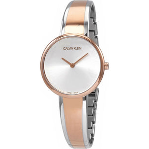 Calvin Klein Seduce Silver Dial Two Tone Steel Strap Watch for Women - K4E2N61X Authentic Buy Shop Now