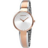 Calvin Klein Seduce Silver Dial Two Tone Steel Strap Watch for Women - K4E2N61X Authentic Buy Shop Now