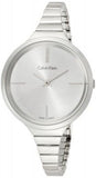 Calvin Klein Lively Silver Dial Silver Steel Strap Watch for Women - K4U23126 Authentic Buy Shop Now