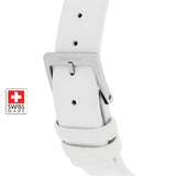 Calvin Klein Rise White Grey Dial White Leather Strap Watch for Women - K7A231L6 Authentic Buy Shop Now