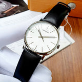 Calvin Klein Posh Silver Dial Black Leather Strap Watch for Men - K8Q311C6 Authentic Buy Shop Now