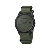 Calvin Klein Tone Green Dial Green NATO Strap Watch for Men - K7K514WL Authentic Buy Shop Now