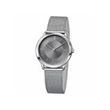 Calvin Klein Minimal Grey Dial Silver Mesh Bracelet Watch for Men - K3M22124 Authentic Buy Shop Now