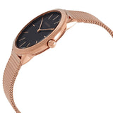 Calvin Klein Minimal Black Dial Rose Gold Mesh Bracelet Watch for Women - K3M2262Y Authentic Buy Shop Now