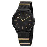 Calvin Klein Minimal Black Dial Black Steel Strap Watch For Men - K3M524Z1 Authentic Buy Shop Now