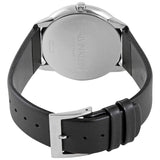 Calvin Klein Minimal Diamonds Black Dial Black Leather Strap Watch for Men - K3M211CS Authentic Buy Shop Now