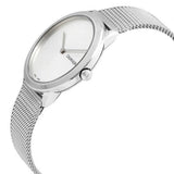 Calvin Klein Minimal SIlver Dial Silver Mesh Bracelet Watch for Women - K3M221Y6 Authentic Buy Shop Now