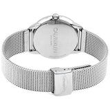 Calvin Klein Minimal SIlver Dial Silver Mesh Bracelet Watch for Women - K3M221Y6 Authentic Buy Shop Now