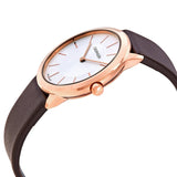 Calvin Klein Minimal White Dial Brown Leather Strap Watch for Women - K3M226G6 Authentic Buy Shop Now
