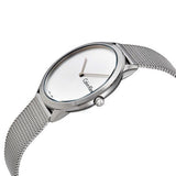 Calvin Klein Minimal Silver Dial Silver Mesh Bracelet Watch for Men - K3M211Y6 Authentic Buy Shop Now
