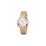 Calvin Klein Minimal White Dial Rose Gold Mesh Bracelet Watch for Women - K3M22Y2X Authentic Buy Shop Now