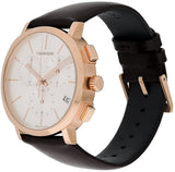 Calvin Klein Posh Chronograph White Dial Brown Leather Strap Watch for Men - K8Q376G6 Authentic Buy Shop Now