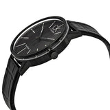 Calvin Klein Post Minimal Black Dial Black Leather Strap Watch for Men - K7621401 Authentic Buy Shop Now