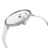 Calvin Klein Rise White Grey Dial White Leather Strap Watch for Women - K7A231L6 Authentic Buy Shop Now
