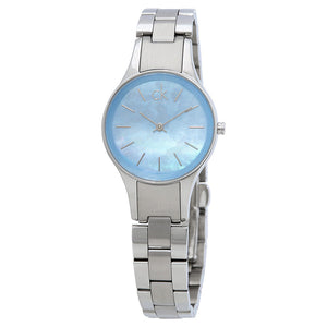 Calvin Klein Simplicity Blue Dial Silver Steel Strap Watch for Women - K432314N Authentic Buy Shop Now
