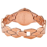 Calvin Klein Snake Silver Dial Rose Gold Steel Strap Watch For Women - K6E23646 Authentic Buy Shop Now