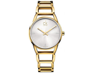 Calvin Klein Stately White Dial Gold Steel Strap Watch for Women - K3G2352W Authentic Buy Shop Now