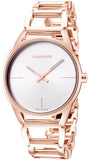 Calvin Klein Stately White Dial Rose Gold Steel Strap Watch for Women - K3G23626 Authentic Buy Shop Now