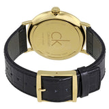 Calvin Klein Surround Silver Dial Black Leather Strap Watch for Men - K3W215C6 Authentic Buy Shop Now