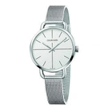 Calvin Klein Even Quartz White Dial Silver Steel Strap Watch for Women - K7B21126 Authentic Buy Shop Now