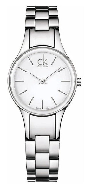 Calvin Klein Simplicity White Dial Silver Steel Strap Watch for Women - K4323126 Authentic Buy Shop Now