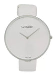 Calvin Klein Full Moon White Dial White Leather Strap Watch for Women - K8Y231L6 Authentic Buy Shop Now
