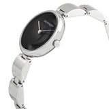 Calvin Klein Wavy Black Dial Silver Steel Strap Watch for Women - K9U23141 Authentic Buy Shop Now